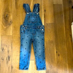 Gap denim polka dot overalls